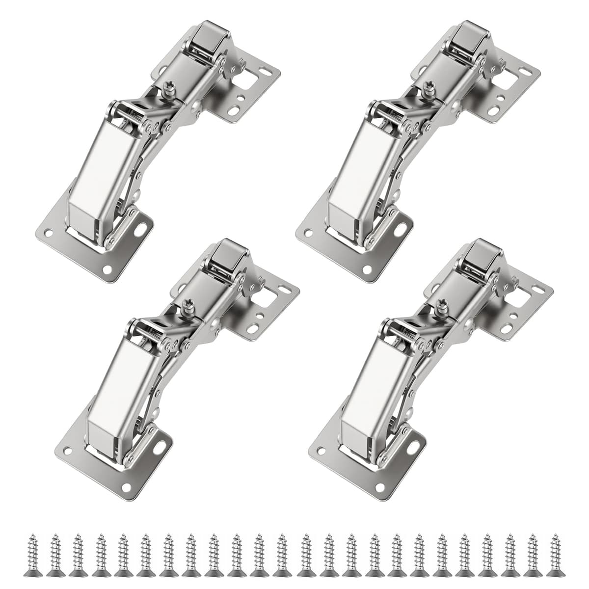 4pcs 170° Grado Bisagras Automática,Con Tornillos,Bisagra Oculta de Montaje Rápido con Cierre Suave,para Puerta de Empotrado Mueble Armario de Cocina,Puede Reemplazar las Bisagras Existentes