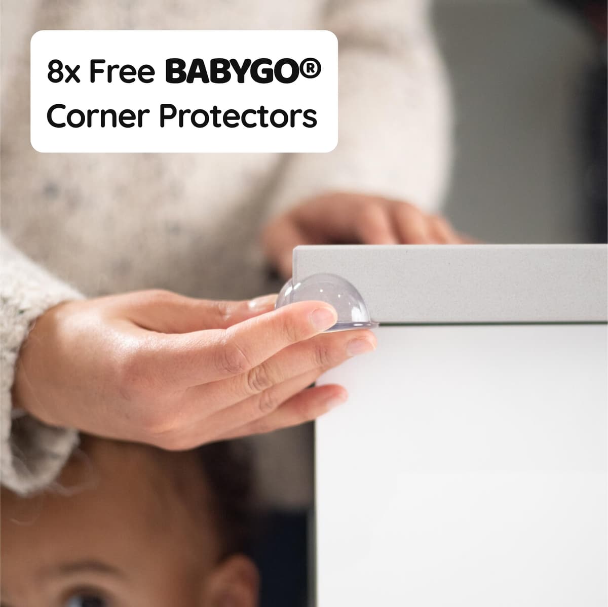 BABYGO® Magnetic Child Safety Cupboard Locks for Children 10 Locks, 2 Keys & 8 Free Corner Protectors Baby Proofing Kitchen Cabinets & Drawers Easy 30 Second (White, Child Safety Locks) — view 4