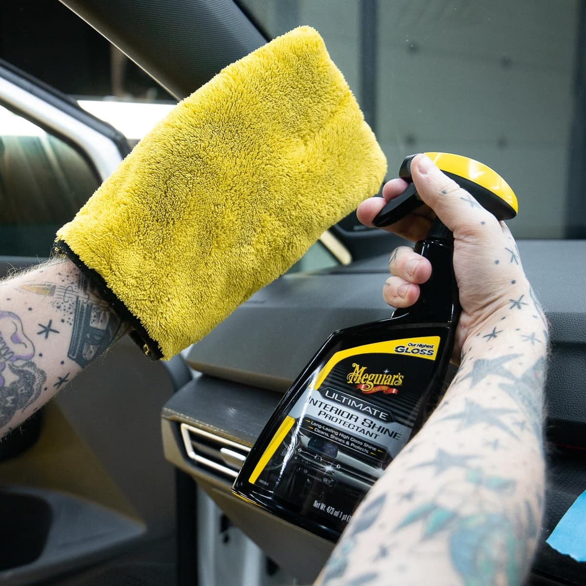 Meguiar's Quik Interior Detailer Cleaner 473ml for a Matt Finish. Cleans all Interior Car Surfaces - G13616EU — view 30