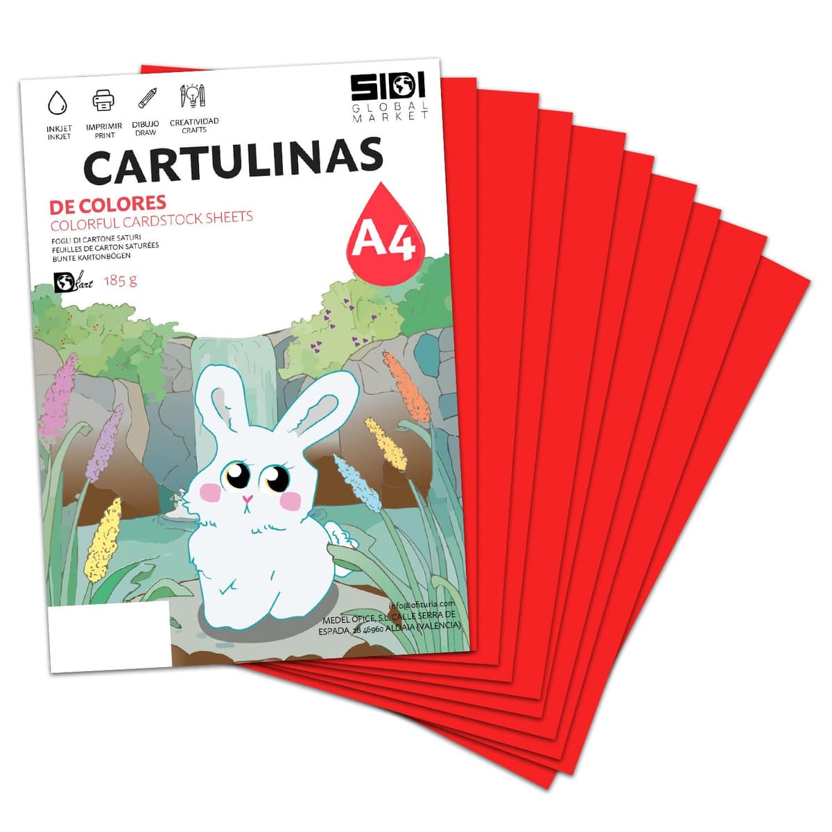 Cartulina A4 Azul Metalizada 230 g Cartulina Brillo Reflectante para Manualidades, Scrapbooking, Impresora Inkjet y Láser, Papel Cartulina Premium Metalizado – SIDI (azul metalizado, 25h) — view 85
