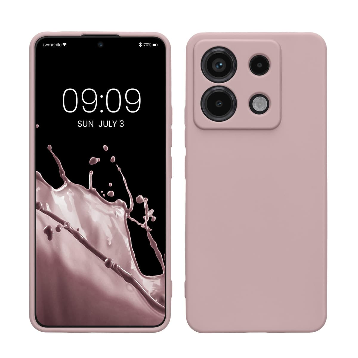 kwmobile Carcasa Compatible con Xiaomi Redmi Note 14 Pro 5G / Poco X7 Funda - Funda Ultrafina de TPU con Bordes elevados - Lavanda Metalizado — view 243