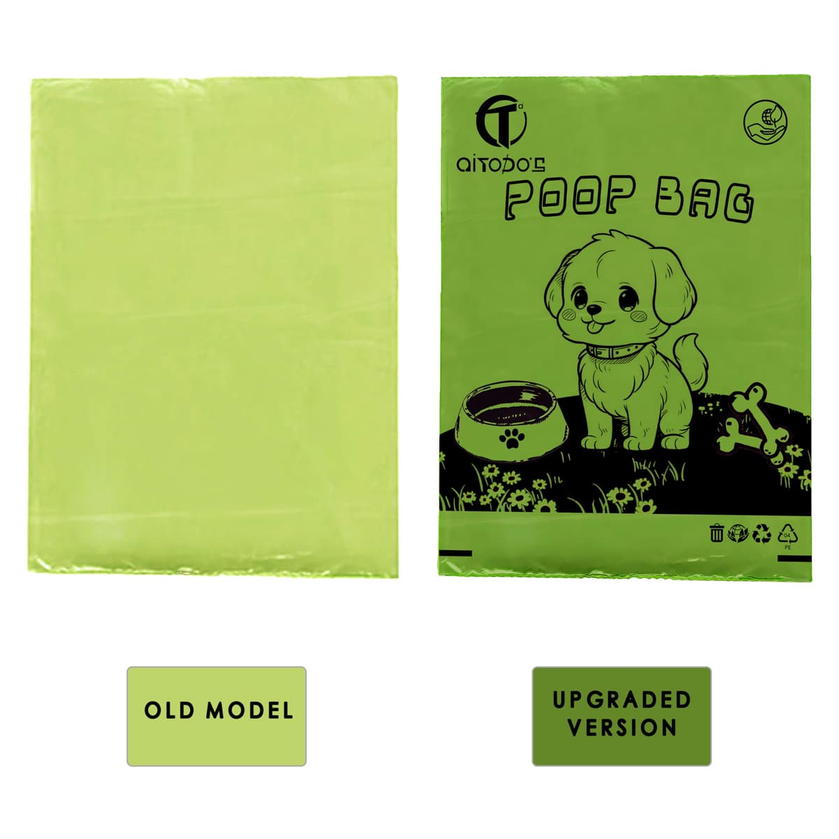 AiTodos® 600PCS Bolsas Caca Perro, Verde - Bolsas Excrementos Perros - Adecuado Salir de Casa, 31 * 22CM, Polietileno-Material, Portátil (40 Rollos, 15 por Rollo) -Poop Bags — view 5