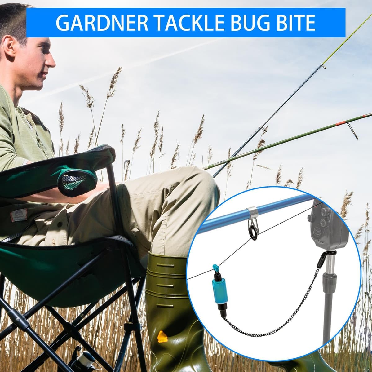 Indicadores de mordida para Pesca de , 2 bobinas, caña de Pescar, Alarma, bobinas de Alarma de mordida para Pesca Nocturna, Accesorios de — view 5