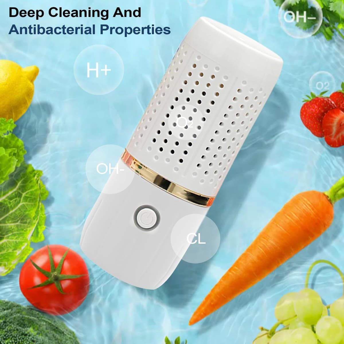 Fruit and Vegetable Washing Machine, 4800mah USB Wireless Fruit Washer Portable Food Purifier for Home Use — view 4