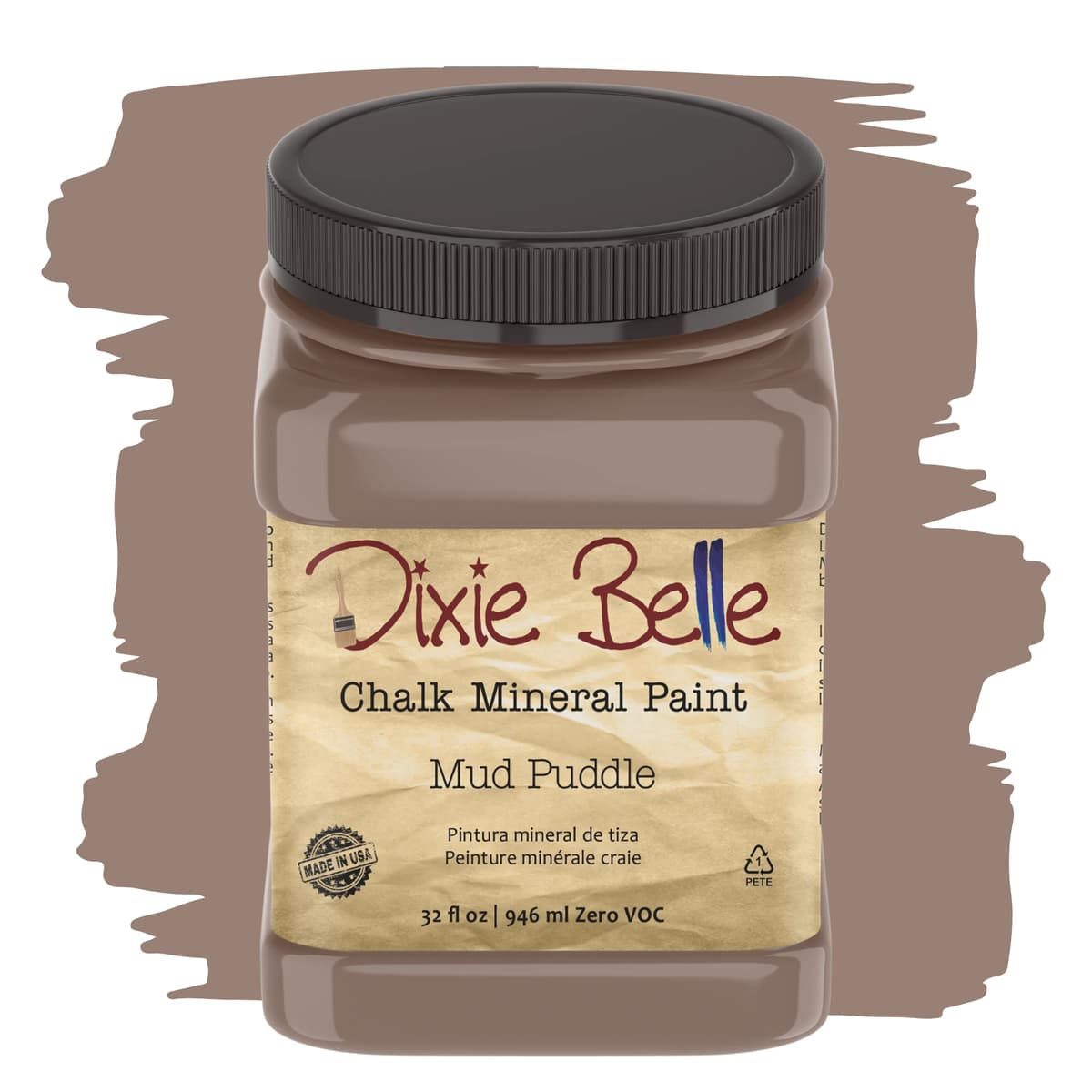 Dixie Belle Paint Company Chalk Finish Furniture Paint - Caviar (32oz) - Matte Black Chic Chalk Mineral DIY Furniture Paint — view 59