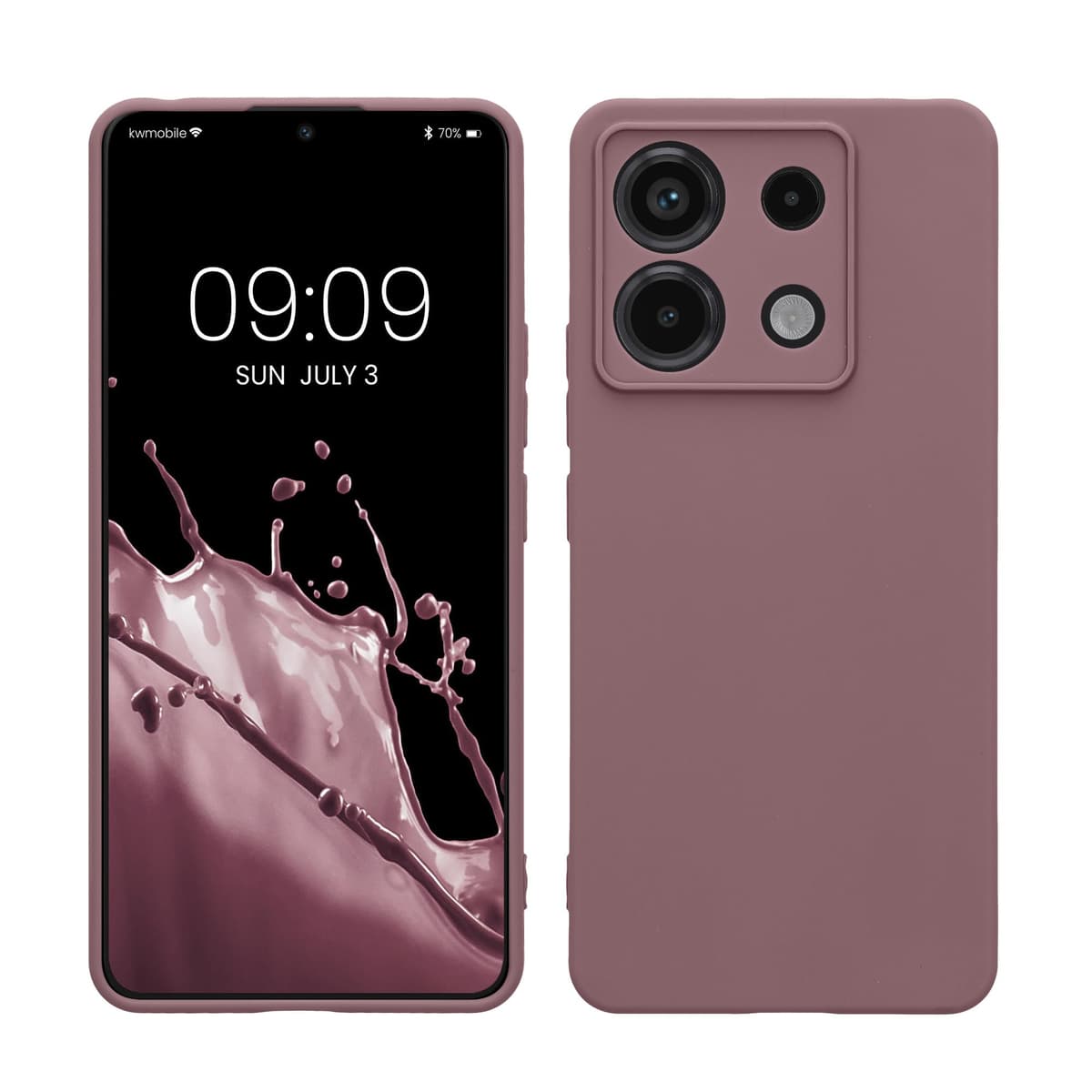 kwmobile Carcasa Compatible con Xiaomi Redmi Note 14 Pro 5G / Poco X7 Funda - Funda Ultrafina de TPU con Bordes elevados - Lavanda Metalizado — view 28