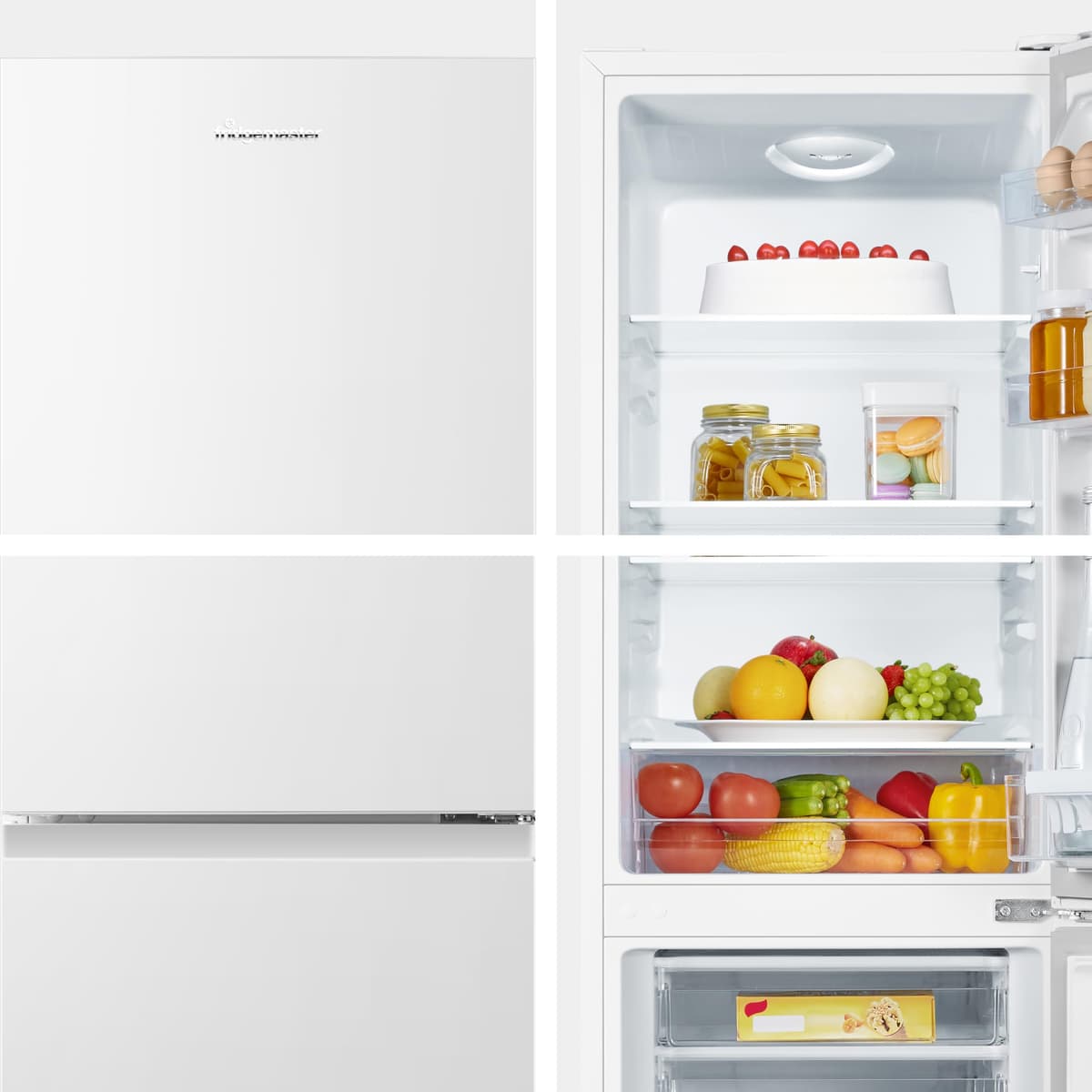 Fridgemaster MC50175A 50cm Freestanding 60/40 Fridge Freezer - 175-litre capacity with Crisper box - Reversible Door - 4 Star Freezer Rating - LED Lighting -Mechanical Control- White - Energy Class E — view 4