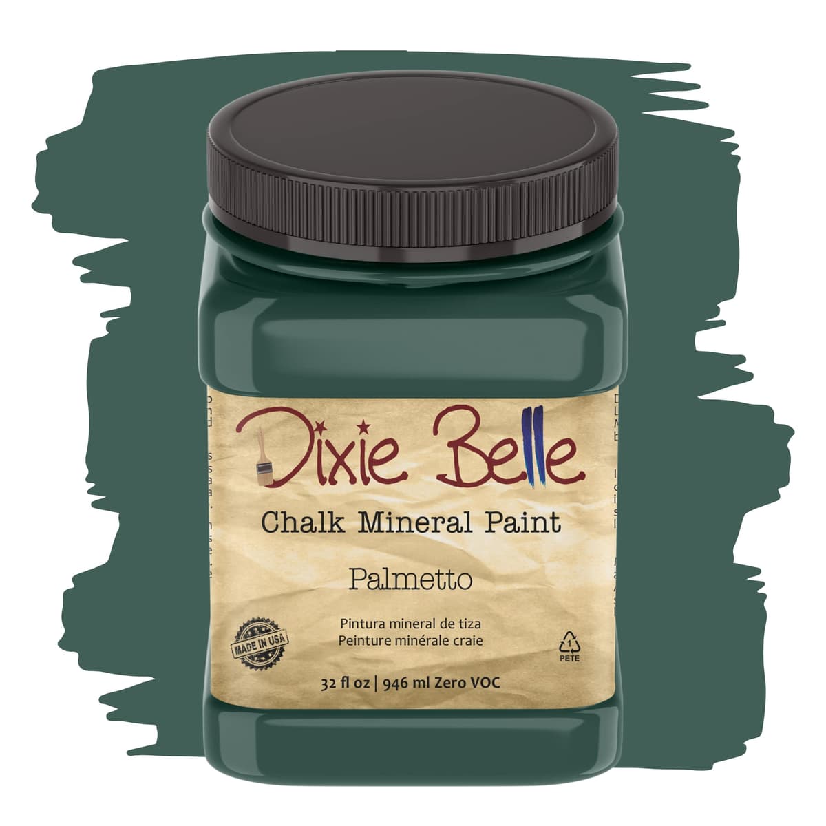 Dixie Belle Paint Company Chalk Finish Furniture Paint - Caviar (32oz) - Matte Black Chic Chalk Mineral DIY Furniture Paint — view 207