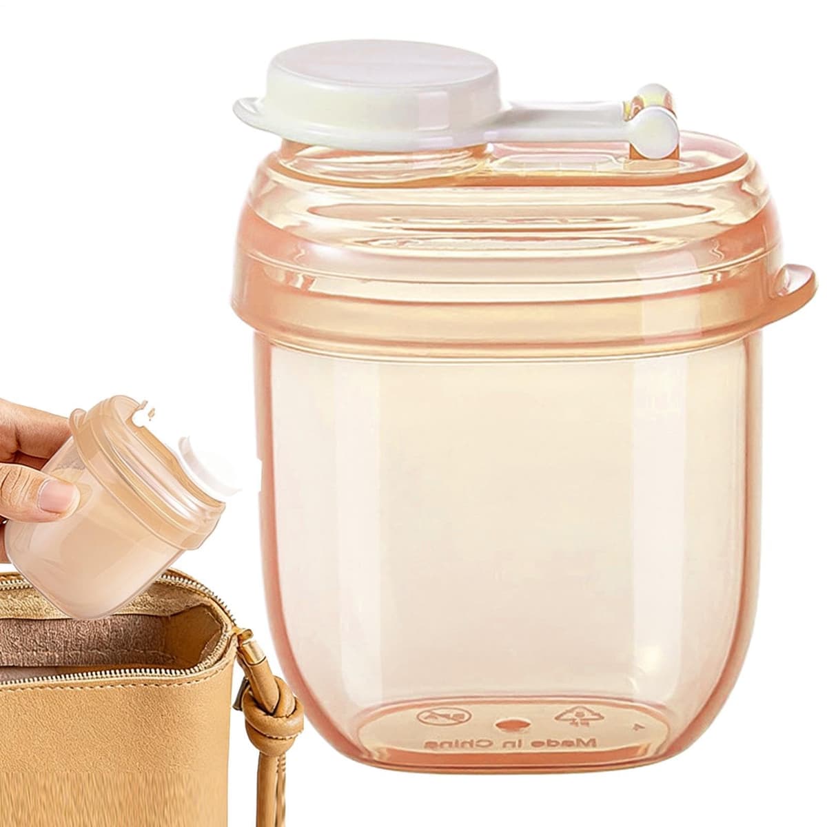 5 Pack Formula Dispenser Portable PP Milk Powder Dispenser 8x6.7x4.7cm Travel Milk Powder Container Leakproof Box for Travel Outdoor Home Kitchen Nursery Feeding Refrigerator — view 10