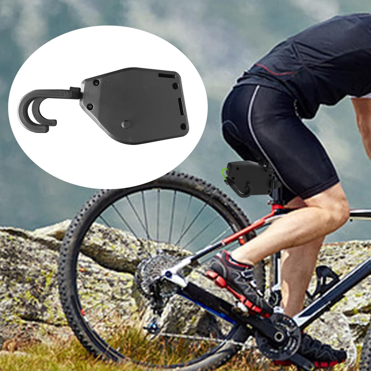 Tire de la Bicicleta Cuerda de Remolque retráctil para Bicicleta Barra de tracción Accesorios del Sistema de Remolque para Bicicleta de montaña, Bicicleta, Capacidad de Carga 90 kg — view 5