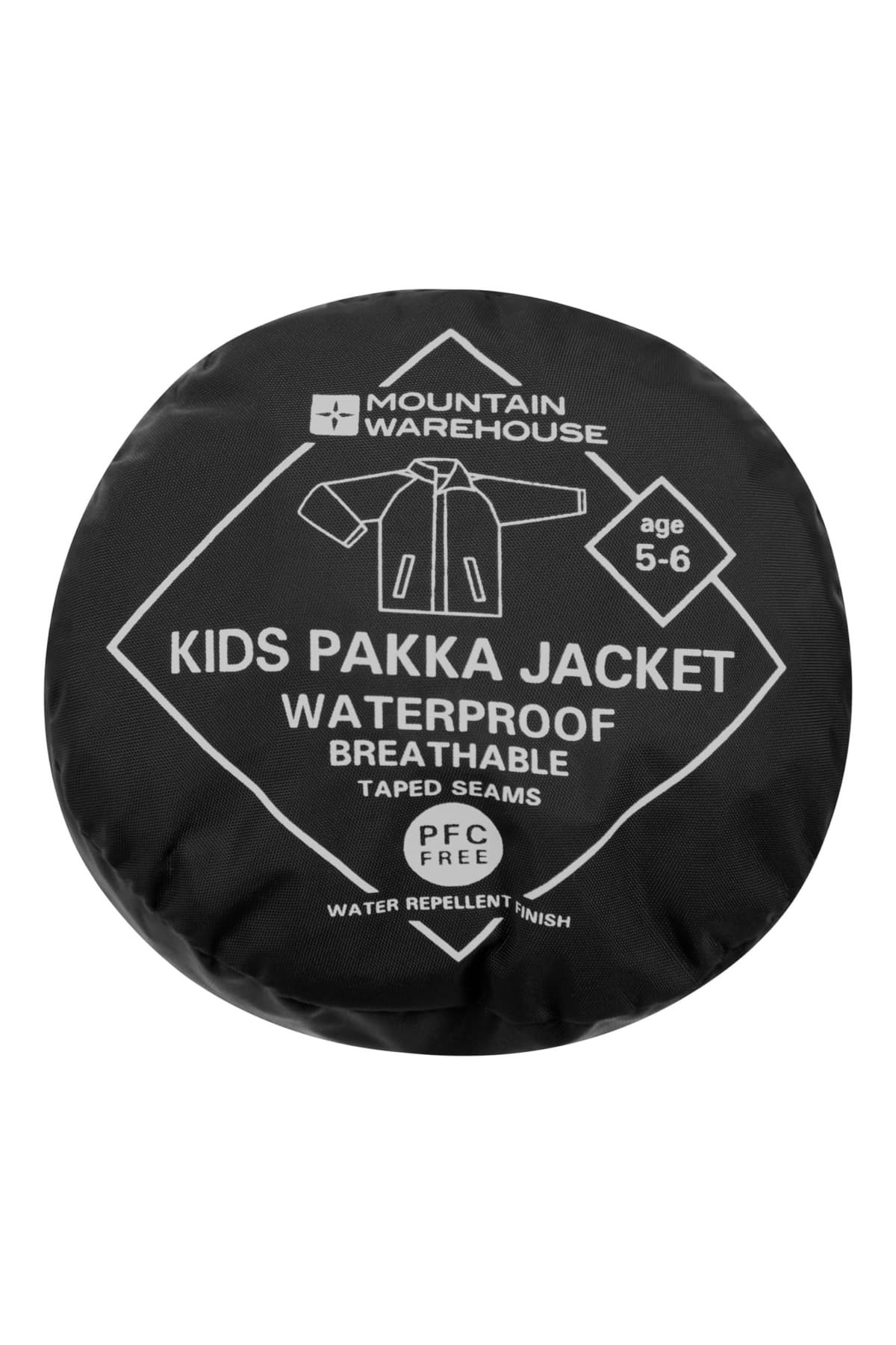 Mountain Warehouse Pakka Kids Waterproof Jacket - Wind Resistant, Lightweight,Breathable Rain Coat for Girls & Boys, Packaway Bag - For Rain, Spring Summer — view 9