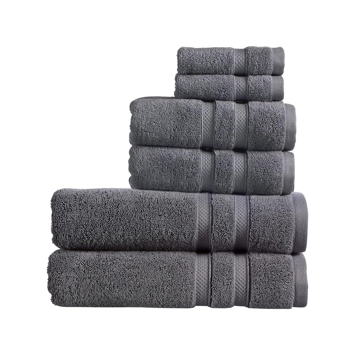 Christy Chroma Bath Towels | Set of 2 | Highly Absorbent Heavyweight 675GSM | Bold and Bright | Soft Velvety Smooth Bathroom Shower Towels | 100% Cotton | Sustainably Made | Ash Grey — view 102