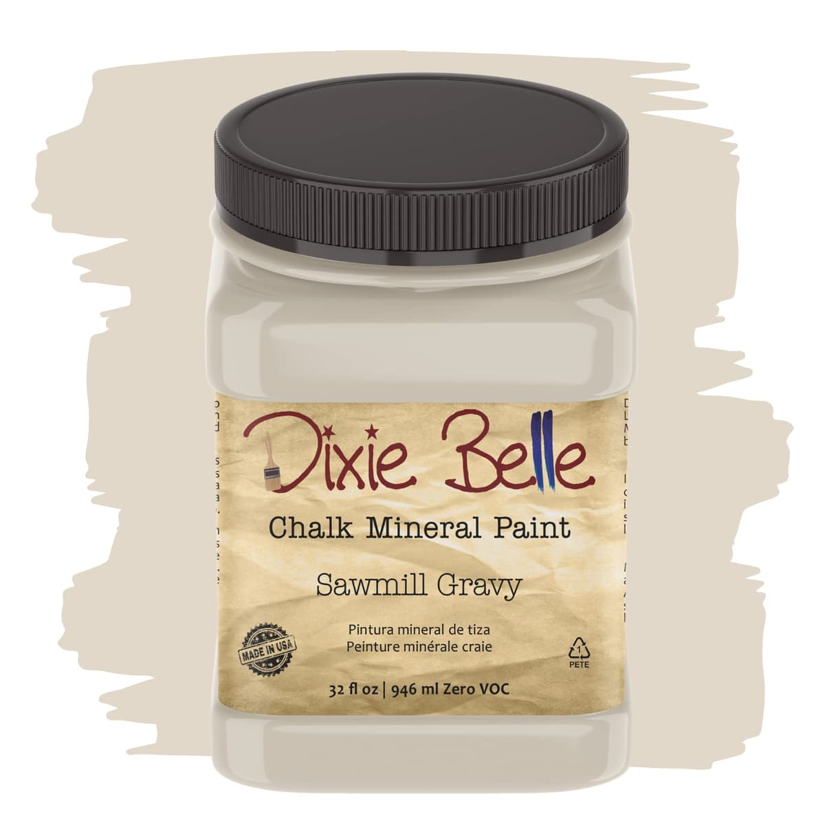 Dixie Belle Paint Company Chalk Finish Furniture Paint - Caviar (32oz) - Matte Black Chic Chalk Mineral DIY Furniture Paint — view 109