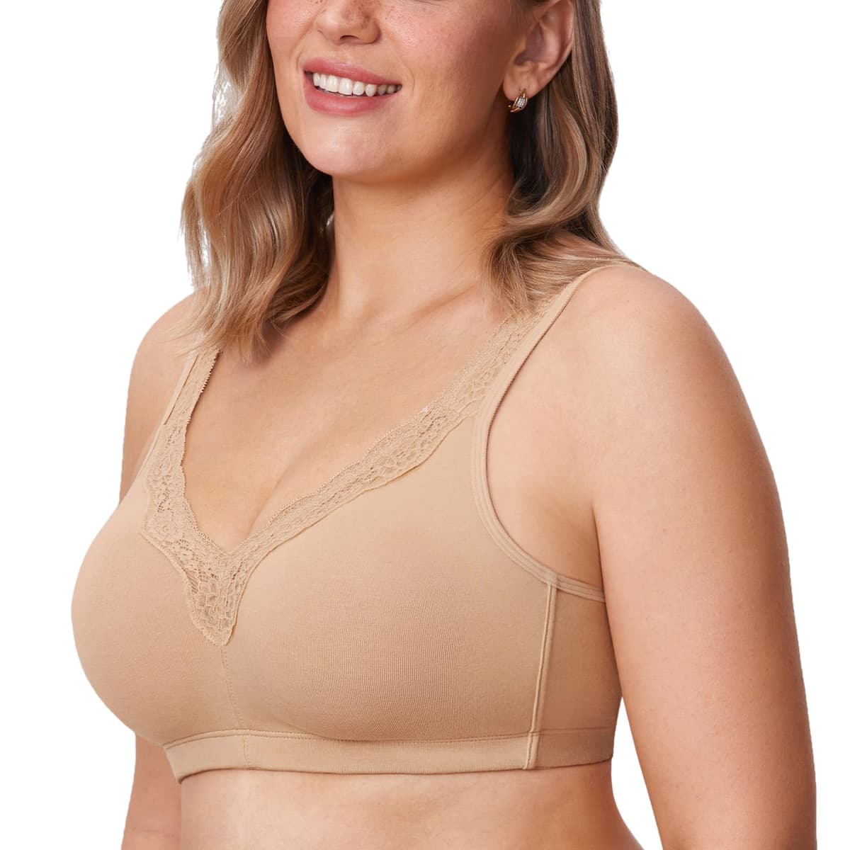 Delimira Women's Non Wired Bras Full Coverage Cotton Comfort Bra Plus Size Non Padded Soft Bras — view 8