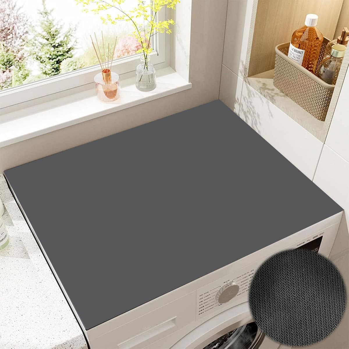 YeahBoom Cubierta Superior para Lavadora y Secadora,60 x 60 cm Cubierta para Lavadora,Funda para Lavadora,Funda Antipolvo para Lavadoras,Secadoras,Cocinas,Autocaravanas,Baños — view 9