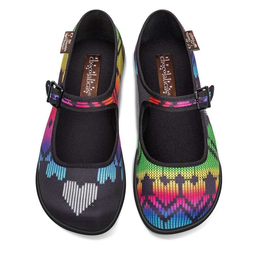Hot Chocolate Design Chocolaticas Funky Canvas Women's Mary Jane Flat Shoes — view 87