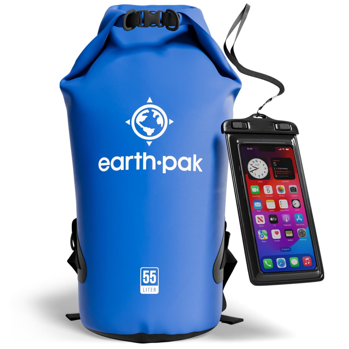Earth Pak Waterproof Dry Bag - Roll Top Waterproof Backpack Sack Keeps Gear Dry for Kayak with Waterproof Phone Case — view 33