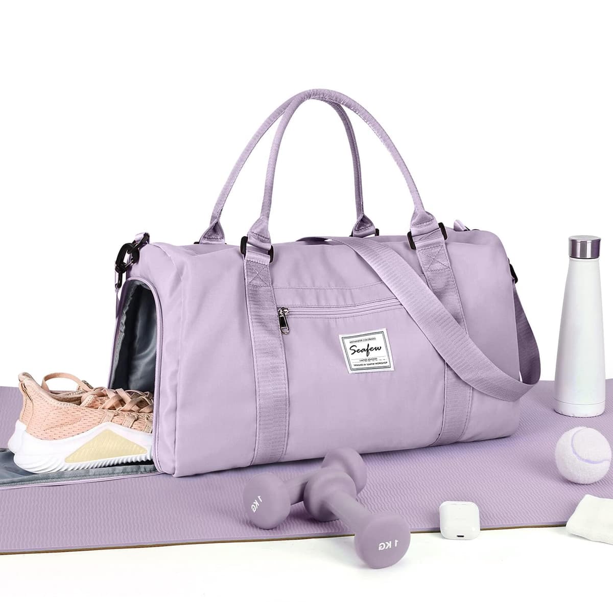 HYC00 Bolsa Gimnasio Deportiva Mujer Hombre Bolsa de Deporte Grande Bolso de Gimnasio con Compartimento Zapatos y Pocket Wet Bolsa Fitness Bolsas de Deporte de Mujer Sports Gym Bag Hospital Holdalls