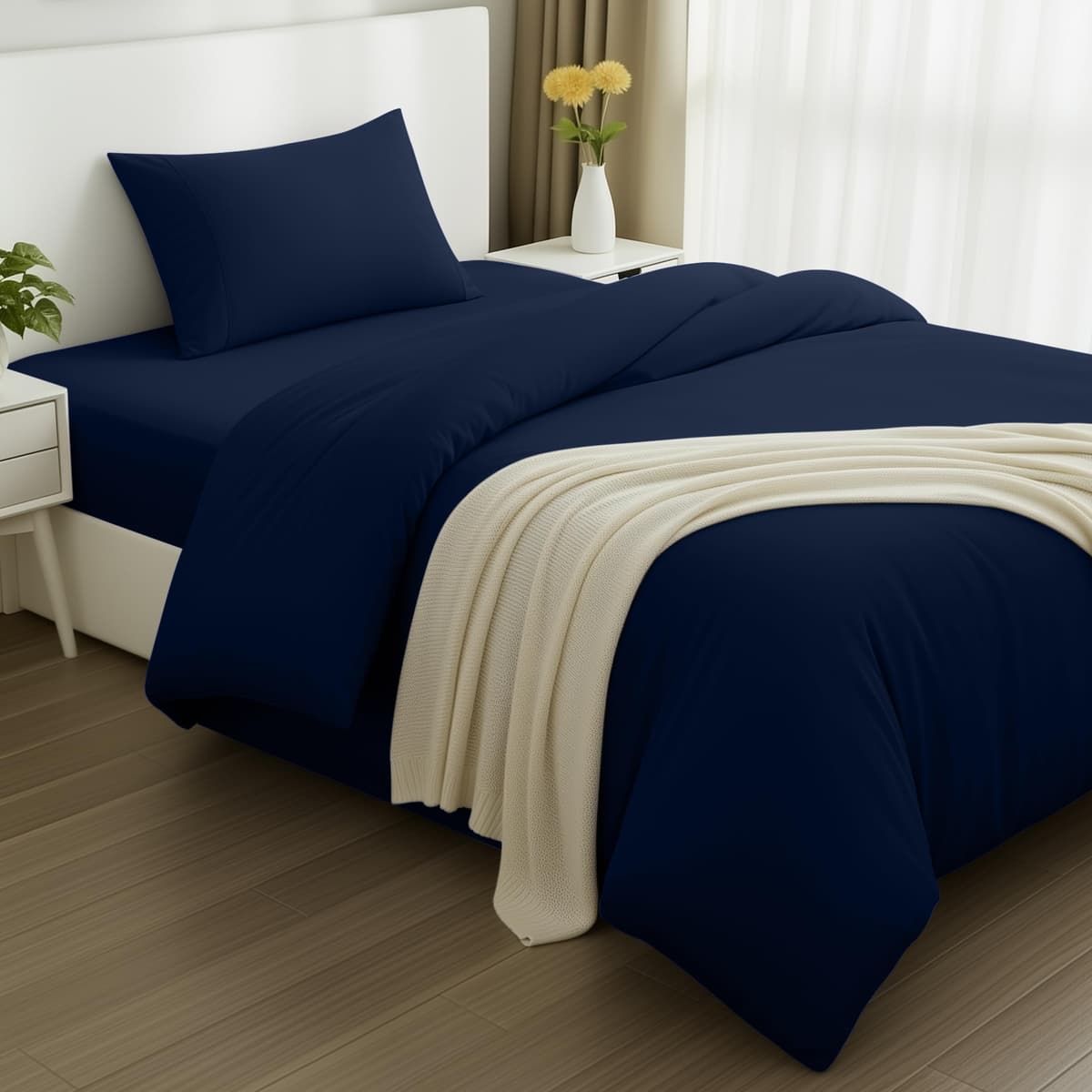 Utopia Bedding 3 Piece Single Bedding Set - Duvet Cover, Fitted Sheet with Pillow case - Soft Brushed Microfiber (Grey) — view 28