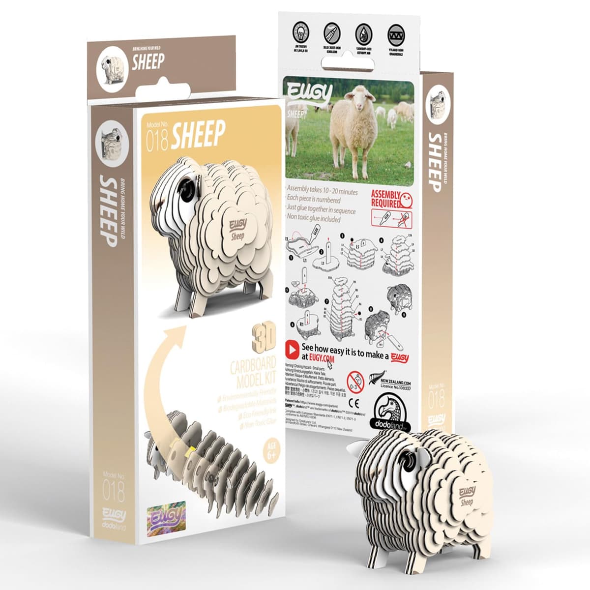 EUGY 018 Oveja. Eco-Friendly 3D Paper Puzzle — view 4