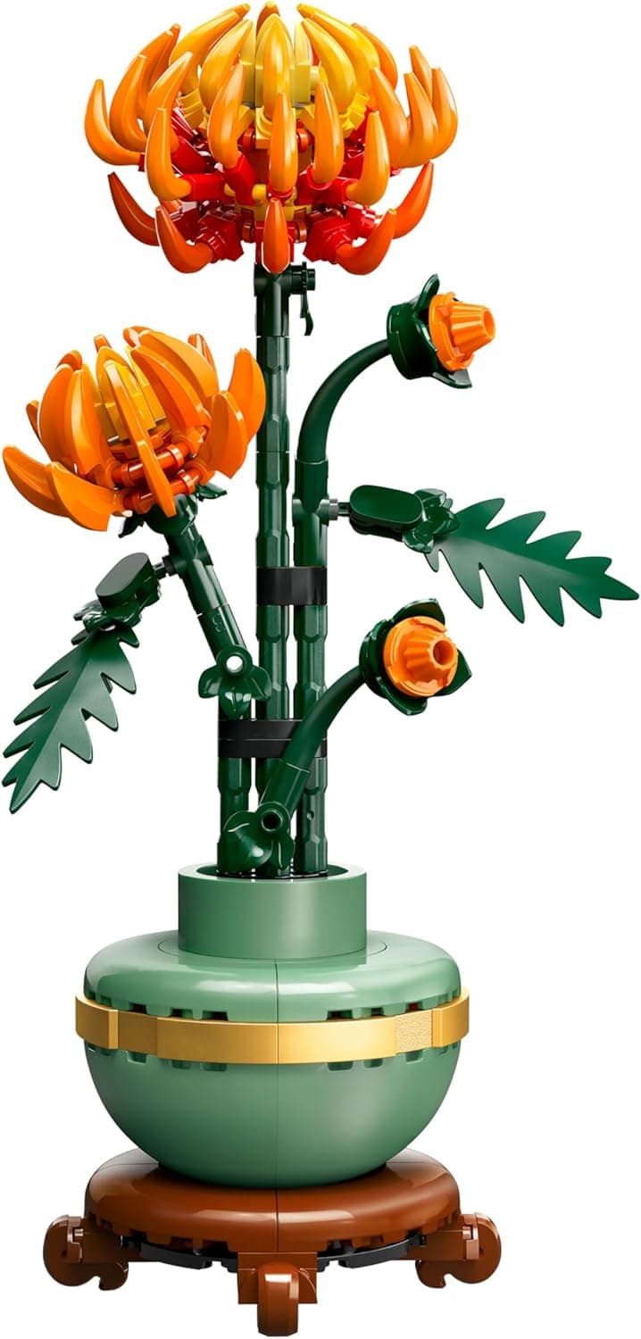 LEGO Botanicals Chrysanthemum - Artificial Flower Building Set - Creative Model Kit for Adults to Build - Faux Plant Gift for — view 8