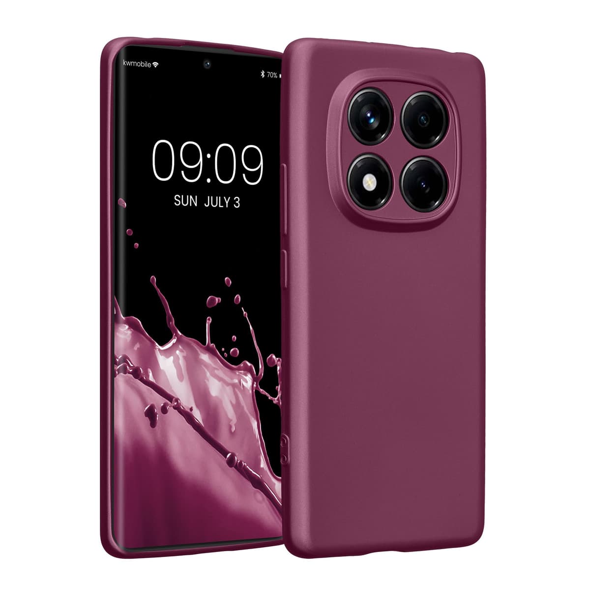kwmobile Carcasa Compatible con Xiaomi Redmi Note 14 Pro 5G / Poco X7 Funda - Funda Ultrafina de TPU con Bordes elevados - Lavanda Metalizado — view 75