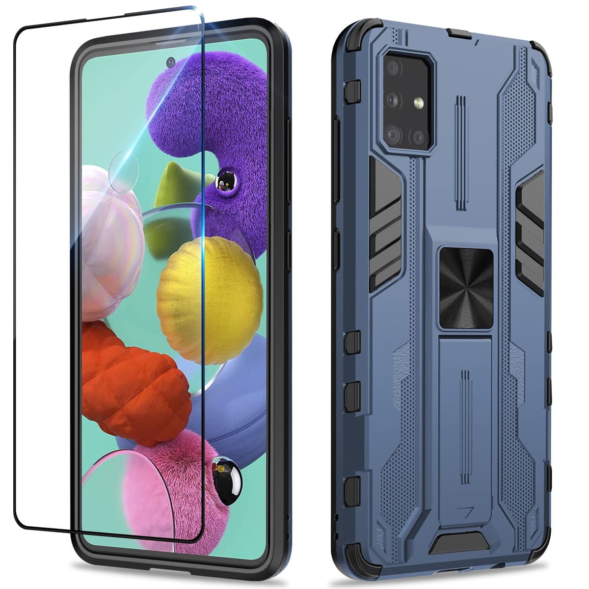 Funda para CMF Phone 2 Pro, Carcasa Antigolpes con Soporte anular metálico, Case Protectora de Grado Militar, Negro — view 1662