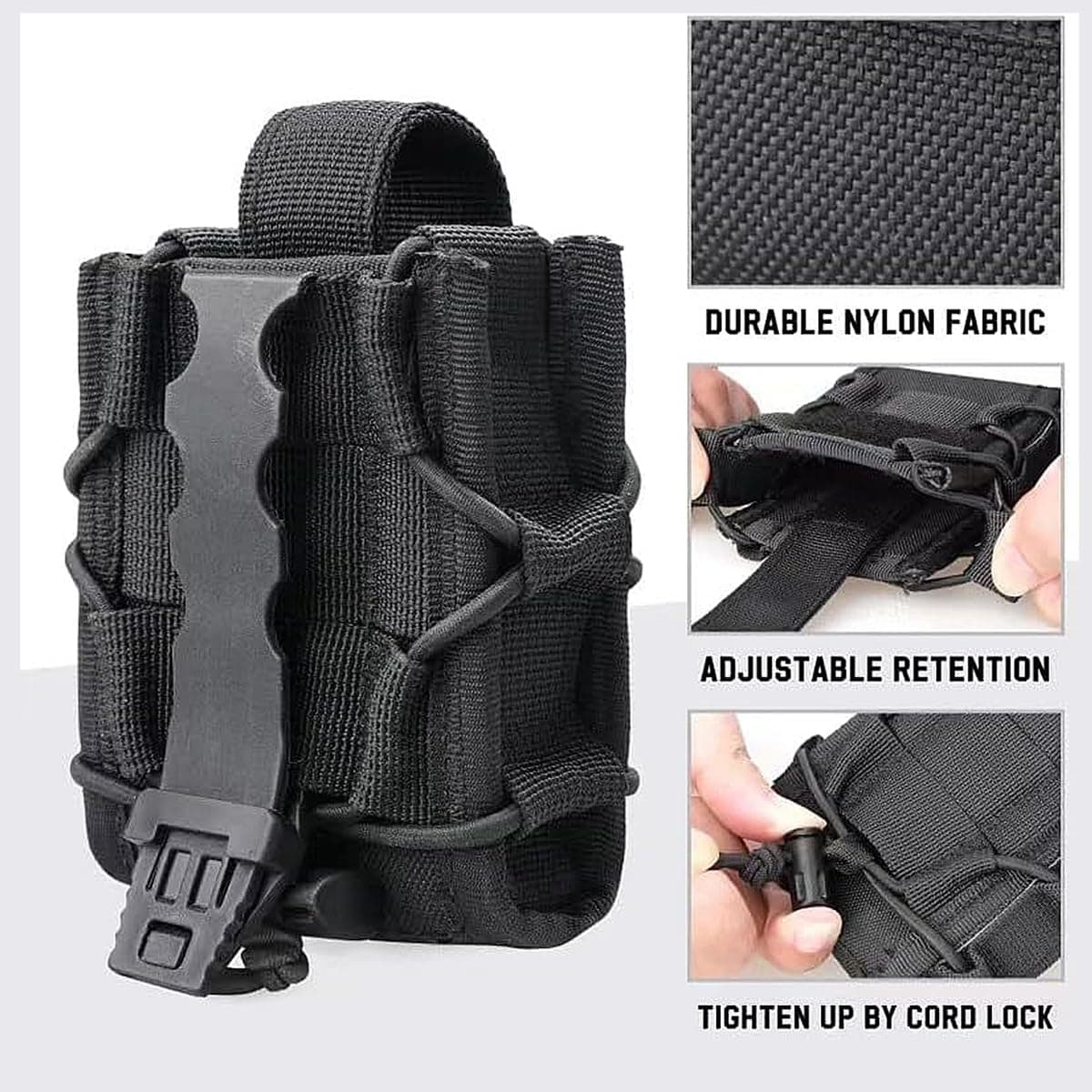 Molle - Funda para esposas, parte superior abierta, bolsa de puño para cinturón de servicio/chaleco táctico Molle — view 3