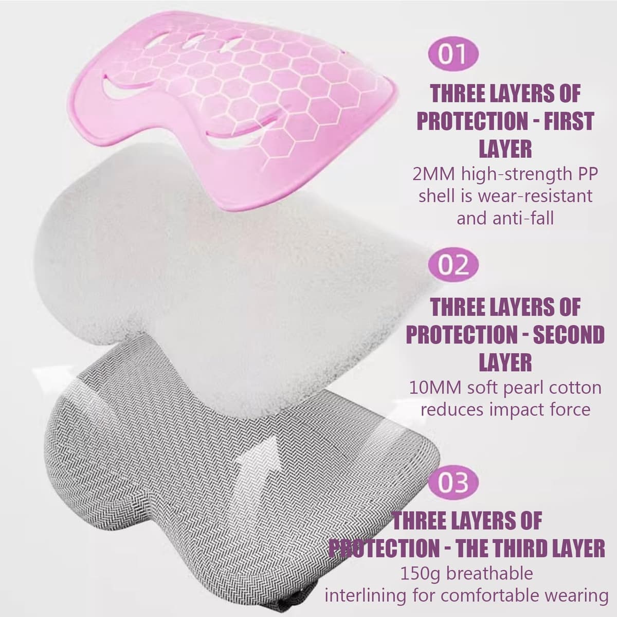DKDDSSS 8 Pcs Knee Pads for Kids, Kids Knee Pads Elbow Pads Wrist Guards Set, Kids Protective Gear Set, for Girls Boys Roller Skates, Skateboard, Bike, Cycling Age 3-10 Years — view 4