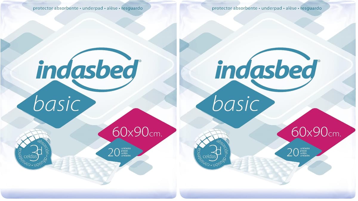 Indasbed Basic Protector Cama, 60 x 90 cm - Color Blanco, 20 Unidades (Paquete de 1) (El embalaje puede variar ) — view 7