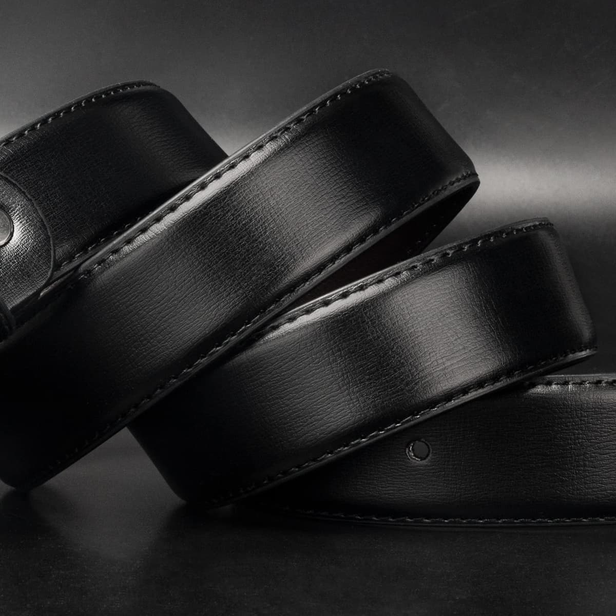 maikun Black Leather Belts for Men,Mens Belts Leather Black — view 4