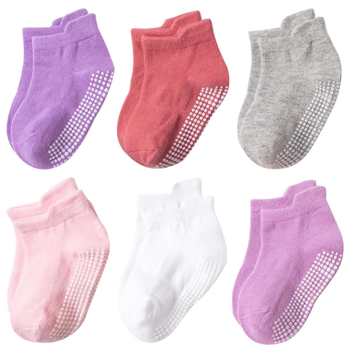 DRESHOW Calcetines Tobilleros Antideslizantes con Suelas Antideslizantes para Bebés Niños Pequeños Niños Niñas — view 8