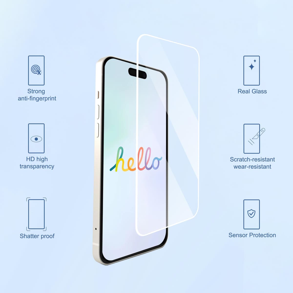 Ailun 3 Pack Screen Protector for iPhone 16 Pro Max [6.9 inch] with Installation Frame, Tempered Glass, Sensor Protection, Dynamic Island Compatible, Case Friendly — view 2