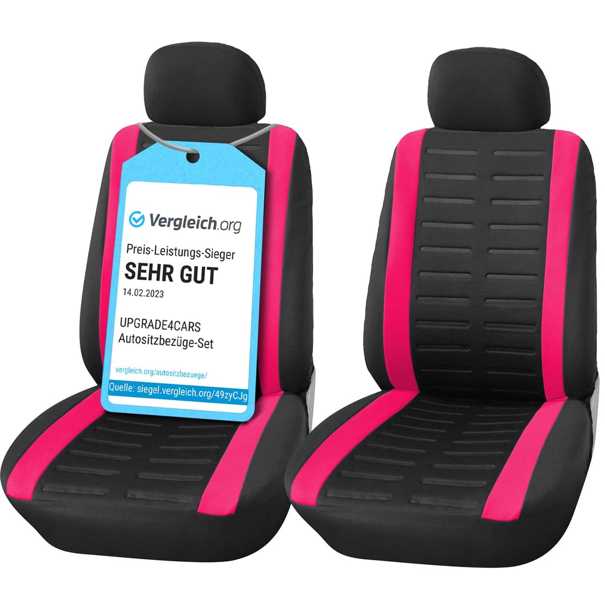 Upgrade4cars Fundas Asientos Delanteros Coche Universales Negro | Cubre Universal | Protector de Asiento Delantero para Conductor y Copiloto | Accesorios Interior Decoracion — view 23