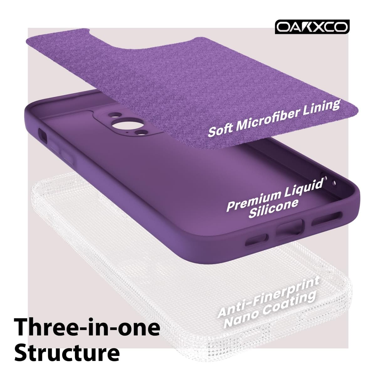 oakxco for iPhone 17 Pro Max Phone Case Liquid Silicone, Cute Thin Slim Grip Soft Rubber Gel for Women Men, Smooth Matte TPU Plain Solid Color Girly Simple Case with Camera Cover, Light Pink — view 538