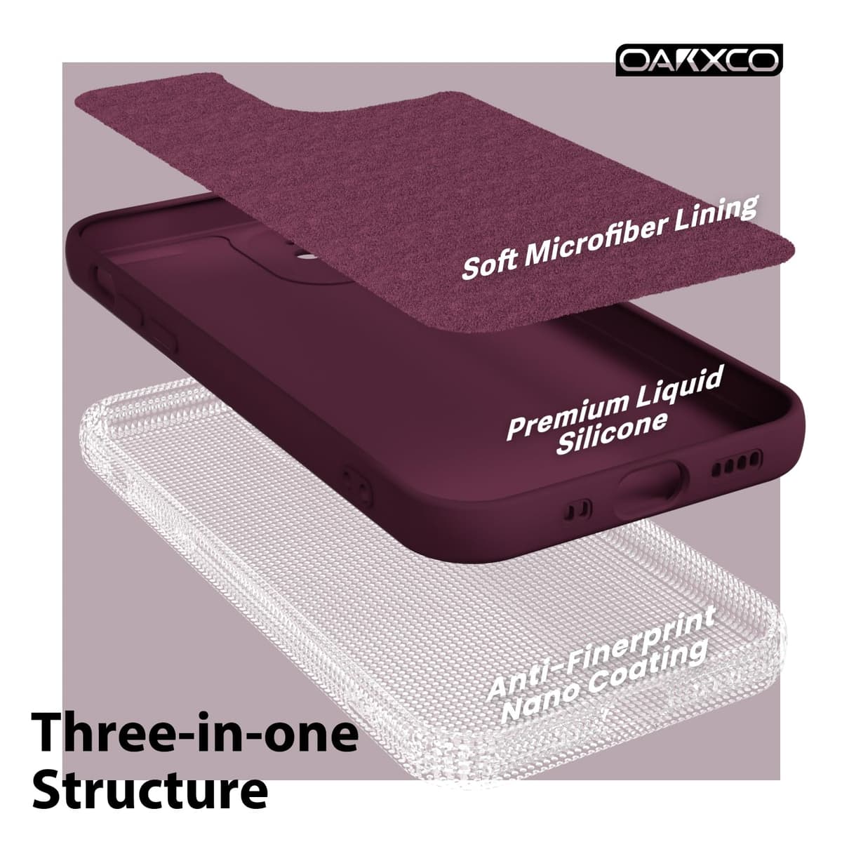 oakxco for iPhone 17 Pro Max Phone Case Liquid Silicone, Cute Thin Slim Grip Soft Rubber Gel for Women Men, Smooth Matte TPU Plain Solid Color Girly Simple Case with Camera Cover, Light Pink — view 1559