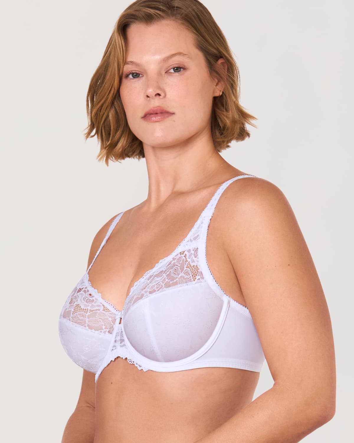 Delimira Women's Beauty Lace Non Padded Minimiser Full Figure Underwire Bra — view 3