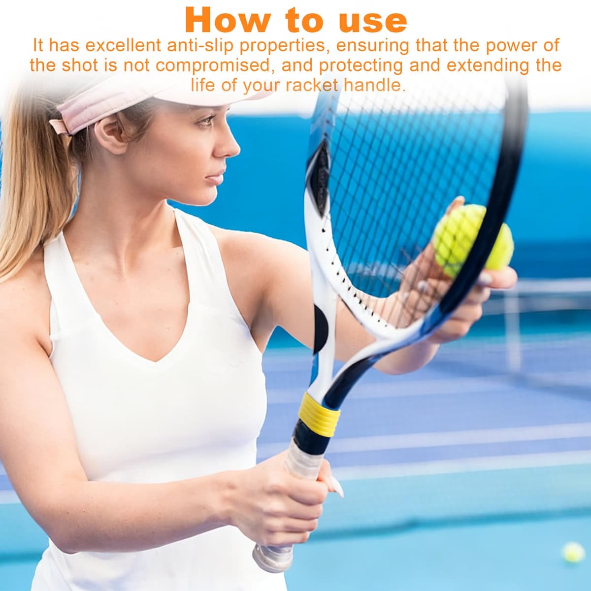 8 anillos de goma, banda de agarre para raquetas de tenis, raquetas de tenis, bandas antideslizantes, agarre de silicona, anillos elásticos, bádminton, paddle tenis, pickleball, raqueta de squash (4 — view 5