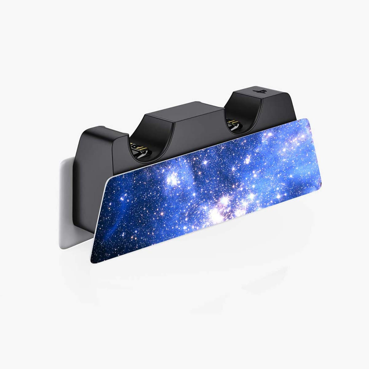 playvital Blue Galaxy Full Set Skin Decal for ps5 Console Disc Edition,Sticker Vinyl Decal Cover for ps5 Controller & Charging Station & Headset & Media Remote — view 4