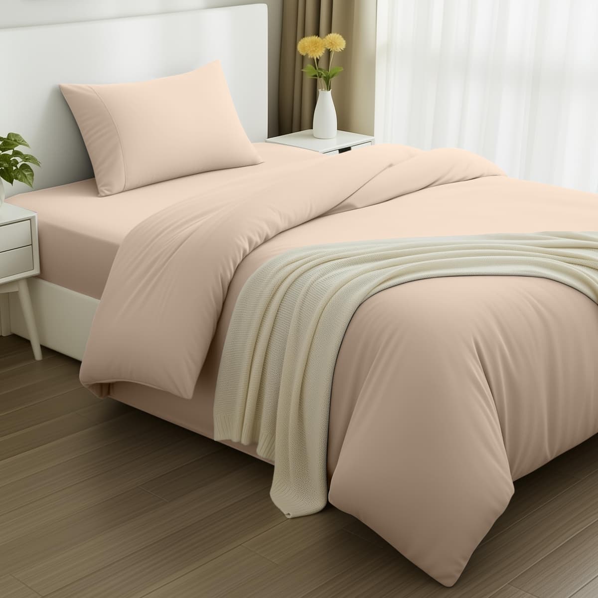 Utopia Bedding 3 Piece Single Bedding Set - Duvet Cover, Fitted Sheet with Pillow case - Soft Brushed Microfiber (Grey) — view 35