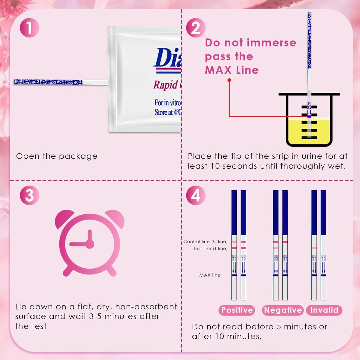 30 Pieces Pregnancy Test Strips Individually Pregnancy Test Strips Ultra Early Pregnancy Test Reliable and Fast Early Detection Home Use — view 4