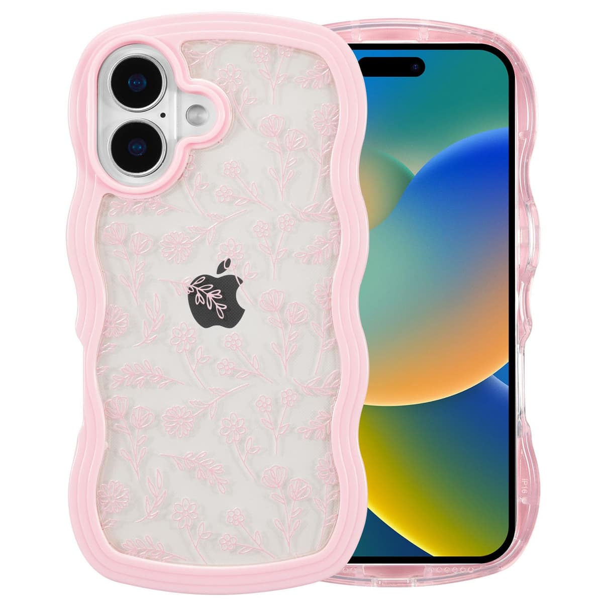 QLTYPRI Compatible with iPhone 11 Case, Cute Curly Wave Frame Clear Case for Girls Women, Transparent Soft Silicone TPU Bumper Shockproof Protective Phone Cover for iPhone 11 - Purple — view 92