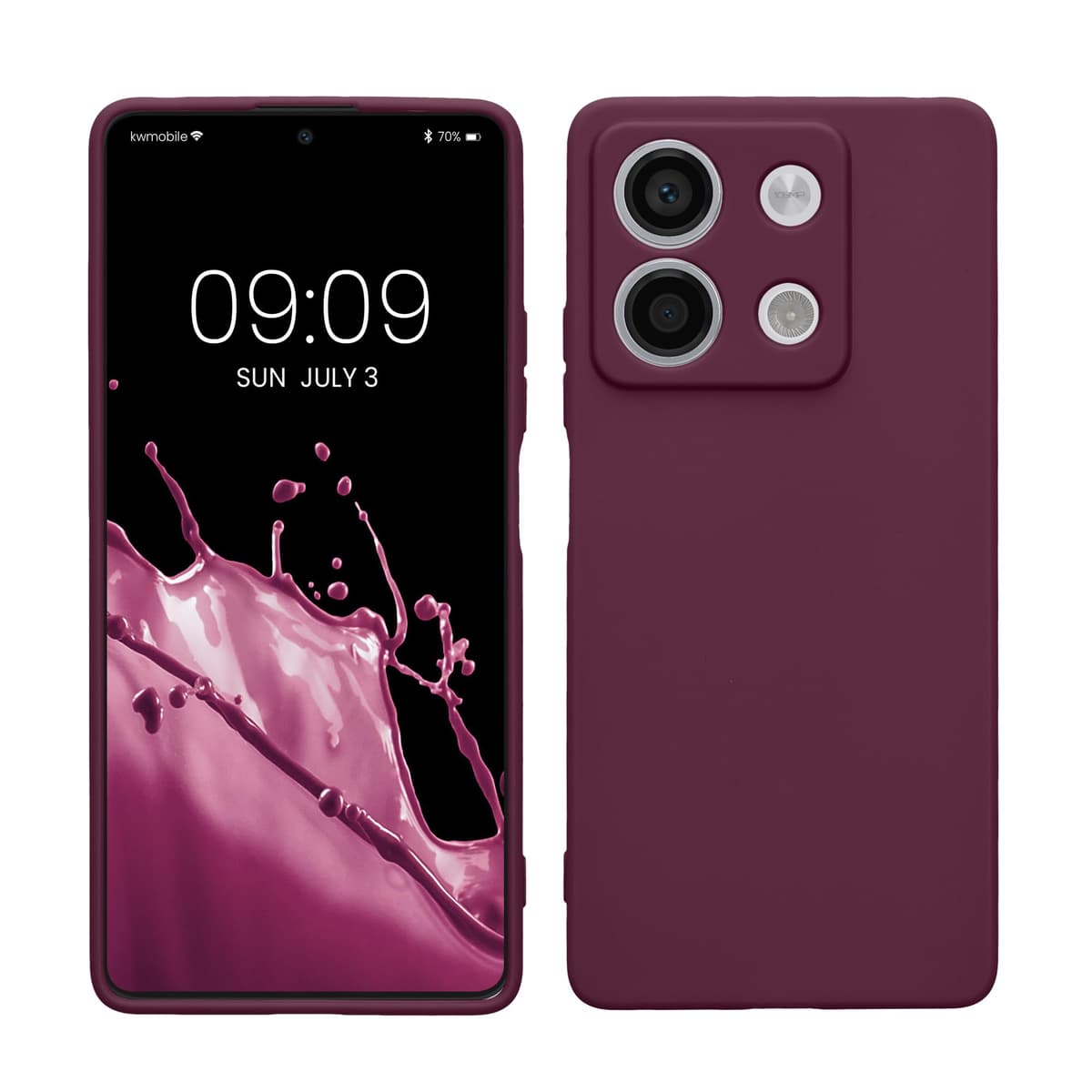 kwmobile Carcasa Compatible con Xiaomi Redmi Note 14 Pro 5G / Poco X7 Funda - Funda Ultrafina de TPU con Bordes elevados - Lavanda Metalizado — view 162