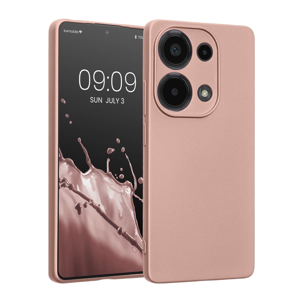 kwmobile Carcasa Compatible con Xiaomi Redmi Note 14 Pro 5G / Poco X7 Funda - Funda Ultrafina de TPU con Bordes elevados - Lavanda Metalizado — view 276