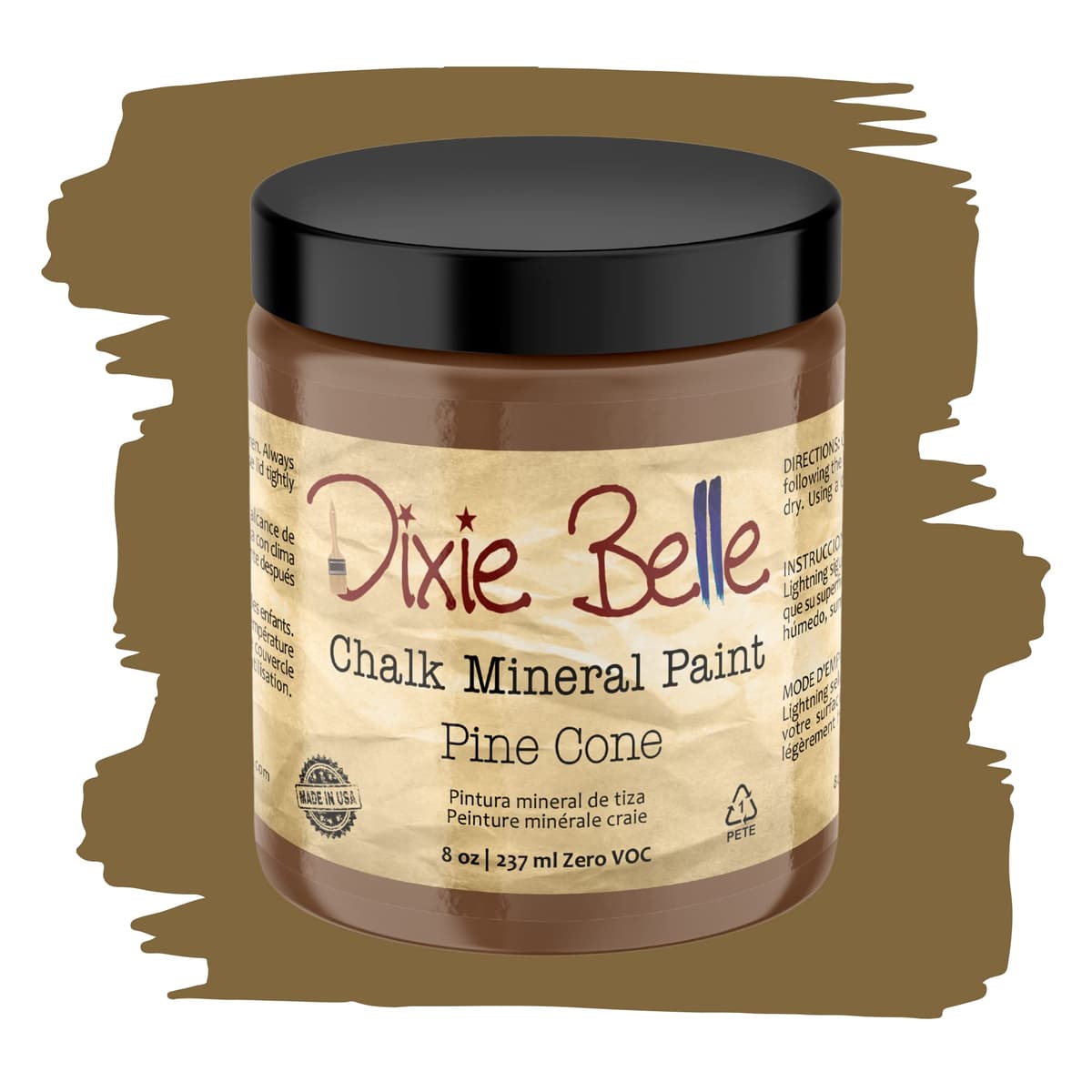 Dixie Belle Paint Company Chalk Finish Furniture Paint - Caviar (32oz) - Matte Black Chic Chalk Mineral DIY Furniture Paint — view 372