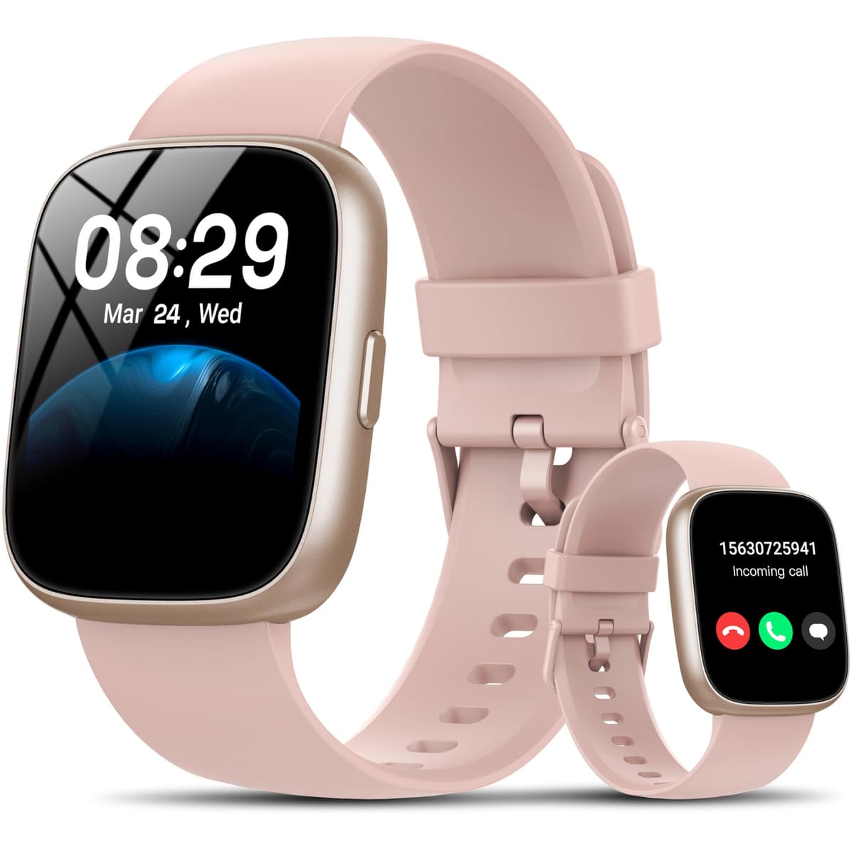 Cillso Smart Watch for Men Women, 1.85" Fitness Watch with Bluetooth 5.3 Call, Smartwatch with Heart Rate/Sleep Monitor, 110+ Sports Modes, IP68 Waterproof Activity Tracker for Android iOS, Pink — view 11