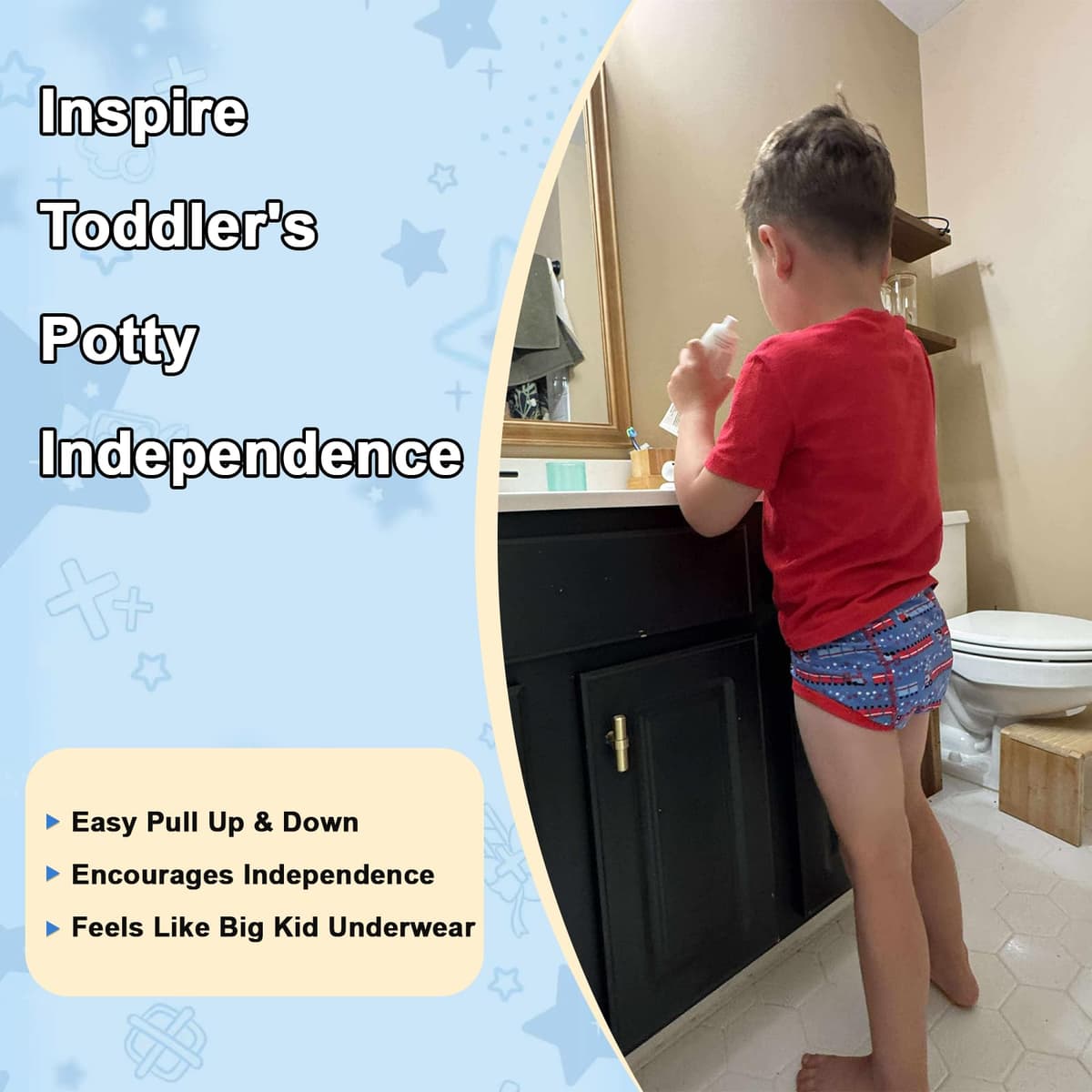 FLYISH DIRECT Calzoncillos de Entrenamiento, Braguitas de Aprendizaje Reutilizables para Niños, Ropa Interior Absorbente para el Aprendizaje del Uso del baño — view 5