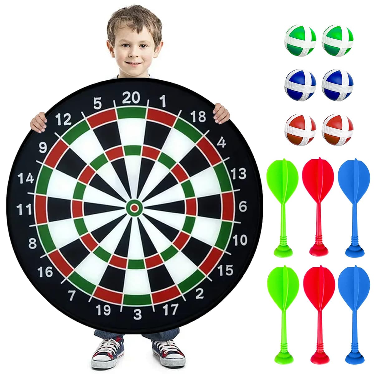 26"/66cm Diana de Dardos para niños, Tablero de Dardos de un Solo Lado,Regalos para Fiestas de diversión Deportiva en Interiores/Exteriores para niños 3-12 niños y niñas de 10 años