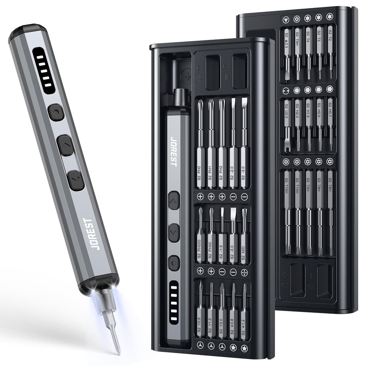 JOREST 52 EN 1 Juego de Destornilladores Precision, Kit de Herramientas Portátil con Torx T3 T4 T5 T6 T7 T8 T9 T10, Triwing Y00, P2/P5, etc, para Macbook, Switch, PS4, PS5, Xbox, PC, Laptop, Gafas — view 10