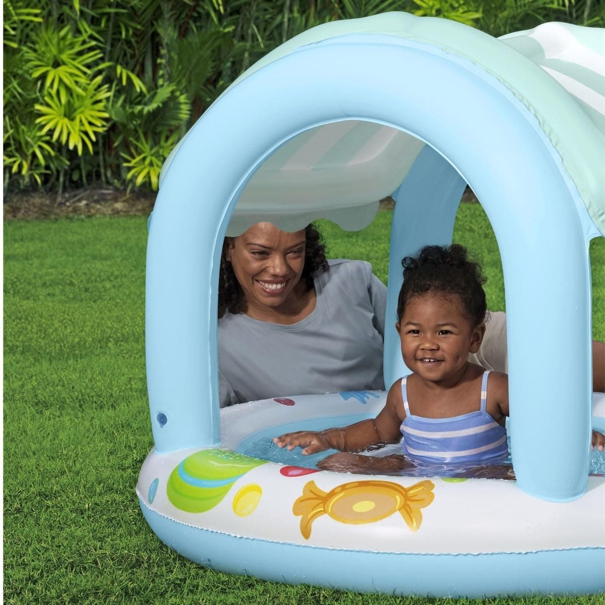 Bestway, Inflatable Sweet Shop Paddling Pool, Kids, Toddler Outdoor Garden Paddling Pool with Shade, Canopy Baby Pool, Ages 2+ — view 3